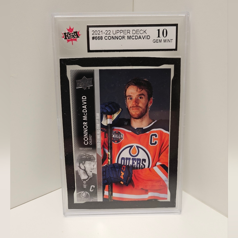 2021-22 Upper Deck #668 Connor McDavid hockey card KsA 10 Gem Mint